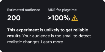 Insufficient MDE screen during creation.
