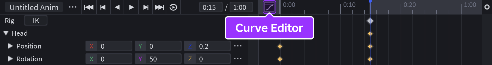 Opening Curve Editor