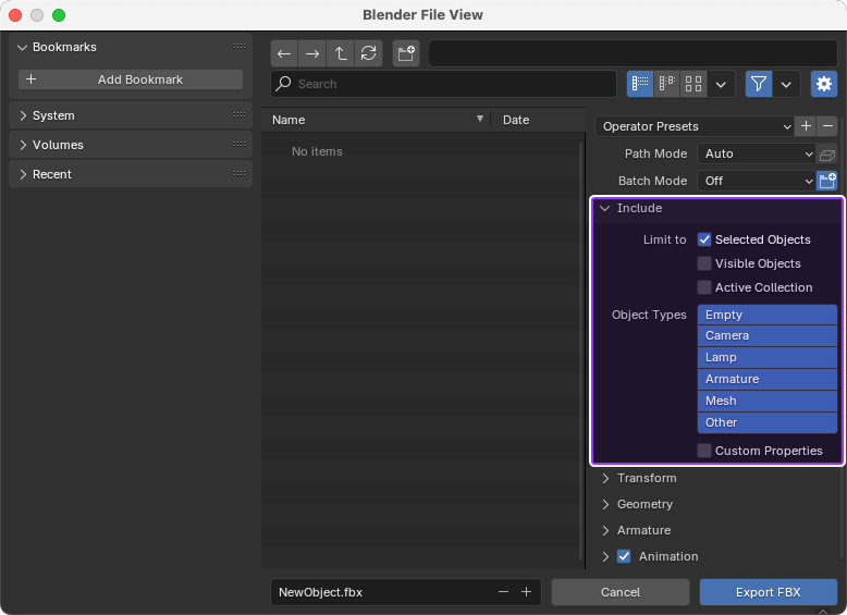 The Blender File View window with the General section highlighted.