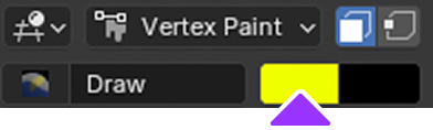 Blender's active swatch UI highlighted.