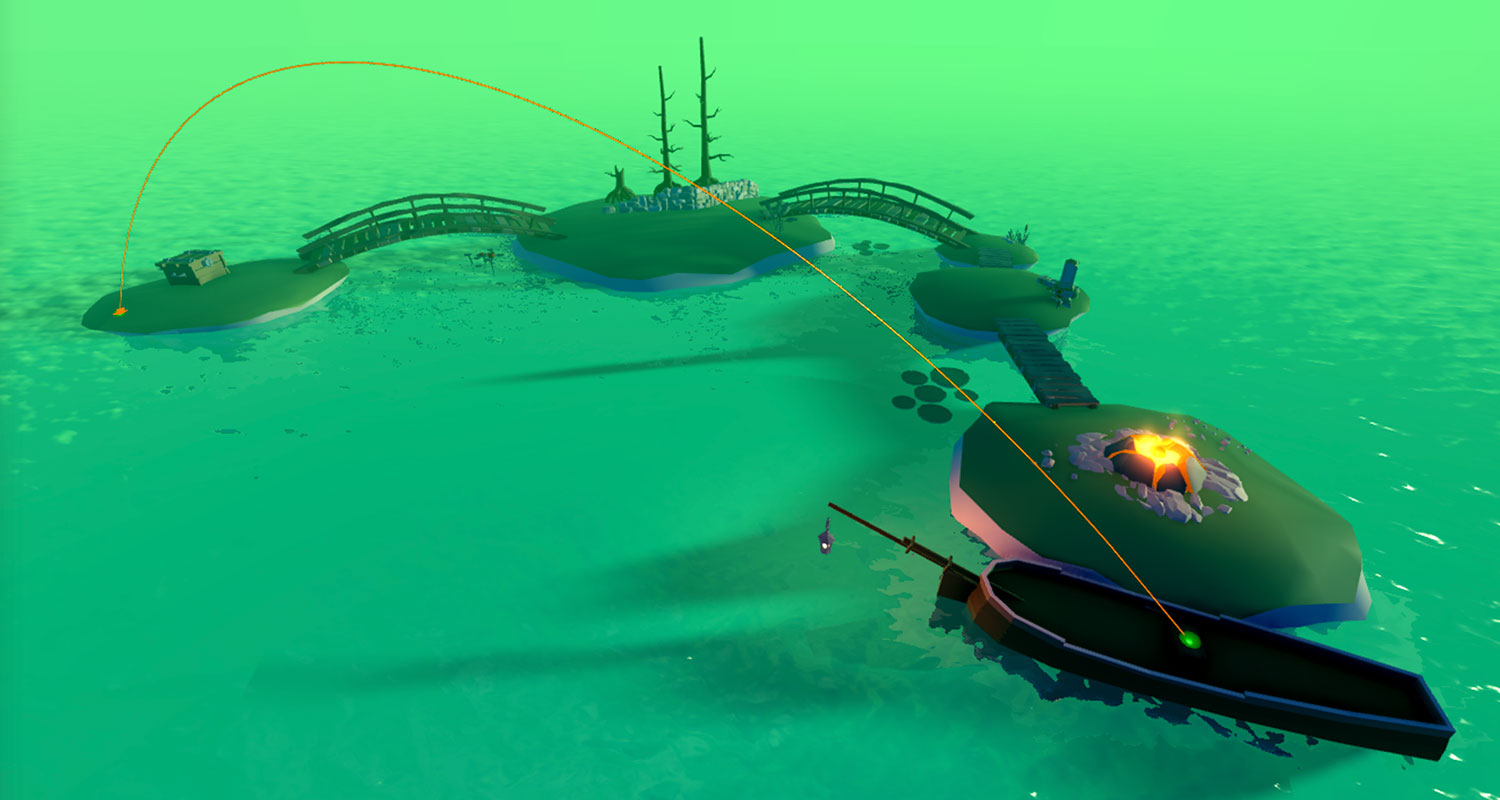 PathfindingLink visualized in the 3D world.