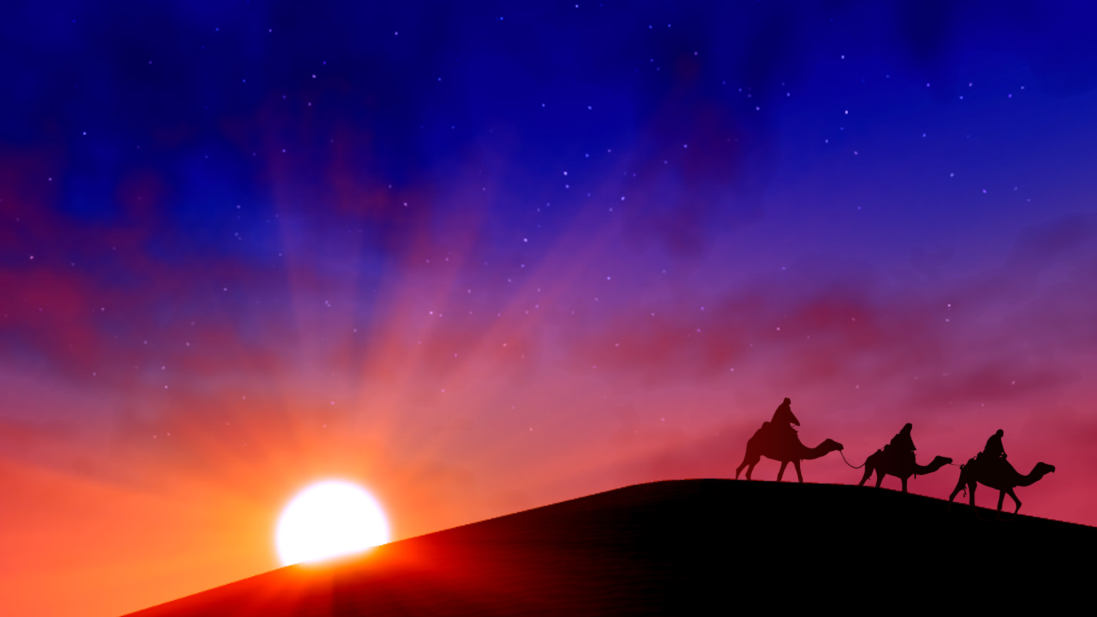 Atmospheric effects used to render a brilliant sunset scene
