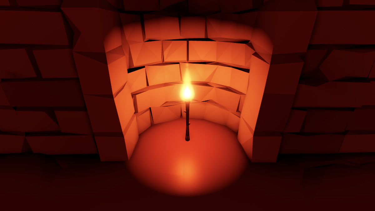 A torch that emits medium light.