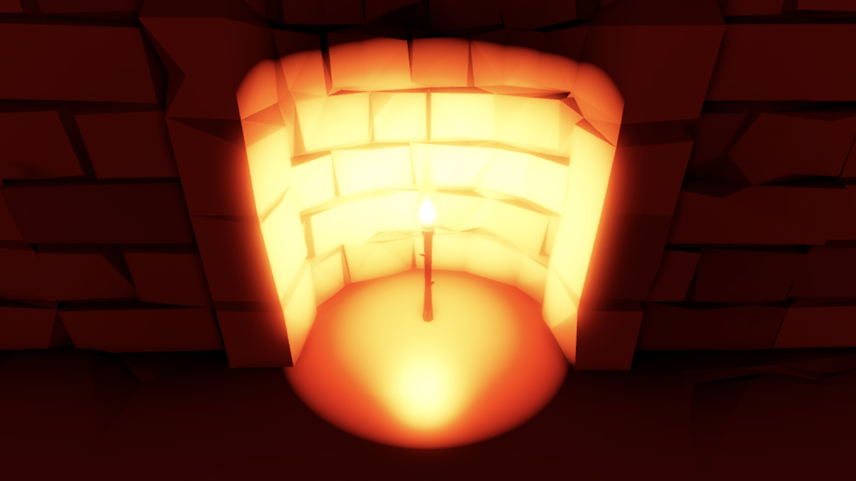 A torch that emits bright light.