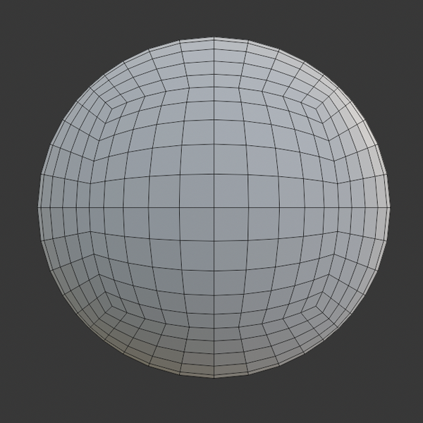 A sphere in the Blender viewport.