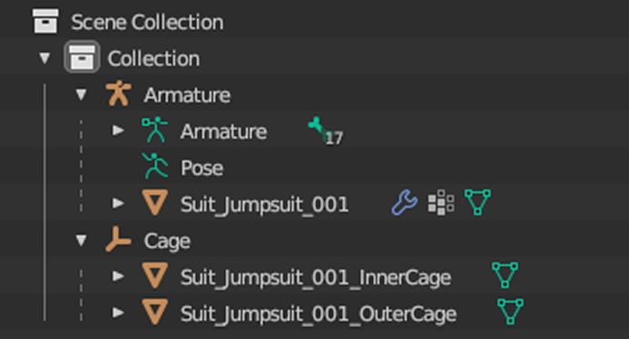 Blender layered accessory data model example