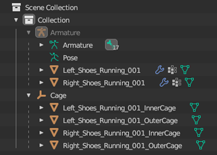 Shoe layered accessory data model example