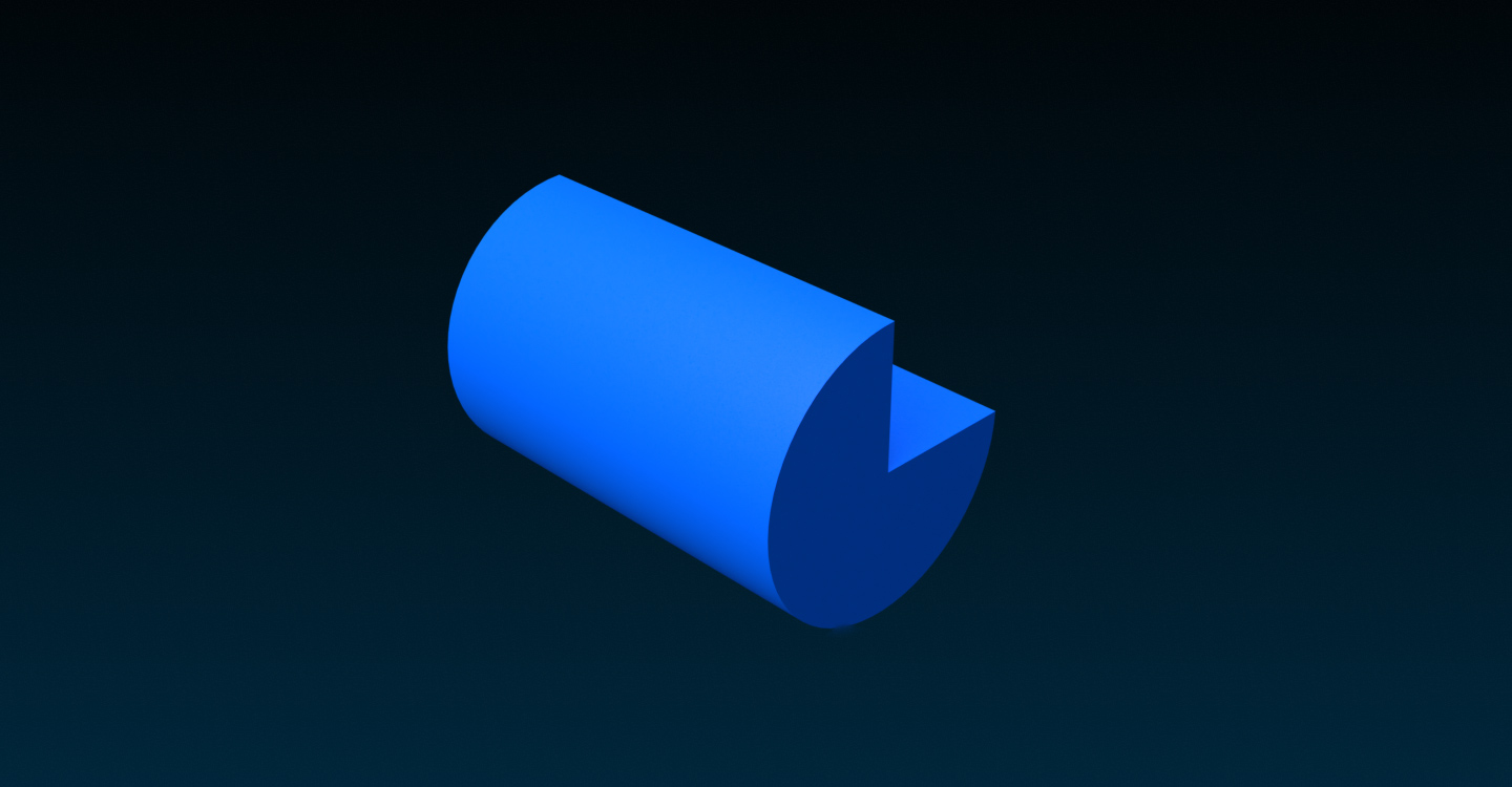 Negated part subtracted from cylinder