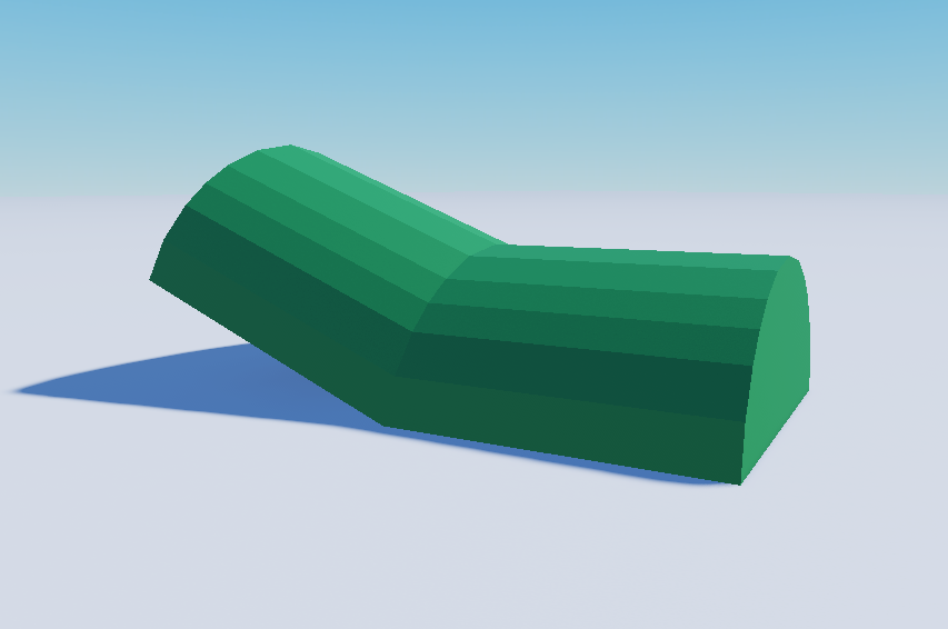 Solid modeled part with SmoothingAngle of 0