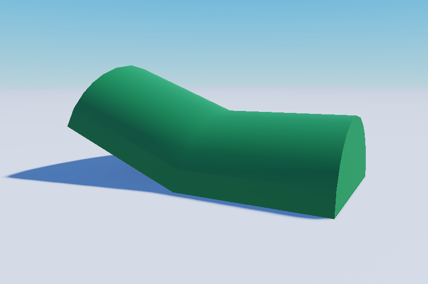 Solid modeled part with SmoothingAngle of 45