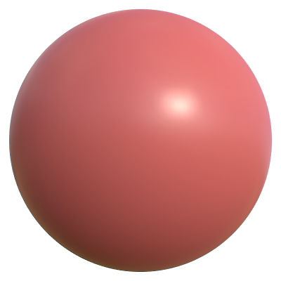 A clay colored smooth sphere.