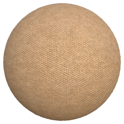 A sphere with a basket-like surface.