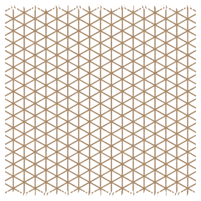A completely filled image with a thatched basket-like surface with a regular triangle pattern fully transparent.