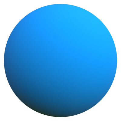 A blue matte sphere.