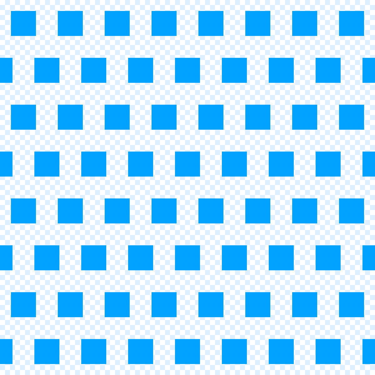 A completely filled image of a semi-repeating pattern with small light blue squares. The background is checkered to indicate transparency.