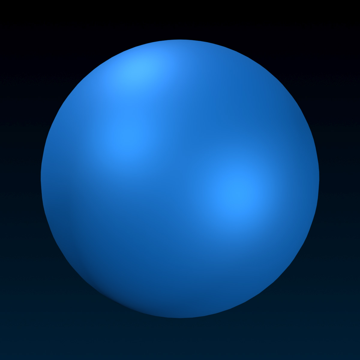A blank white sphere with a dark background.