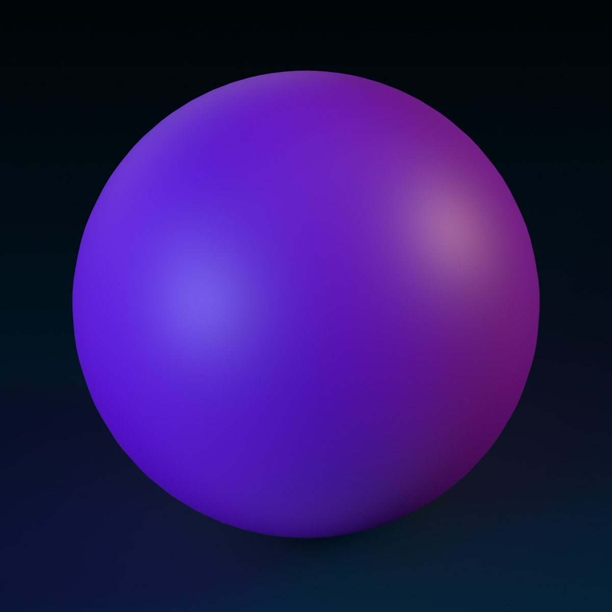 A blank purple sphere with a dark background.