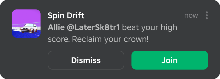 Example notification