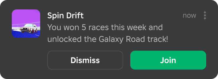 Example notification