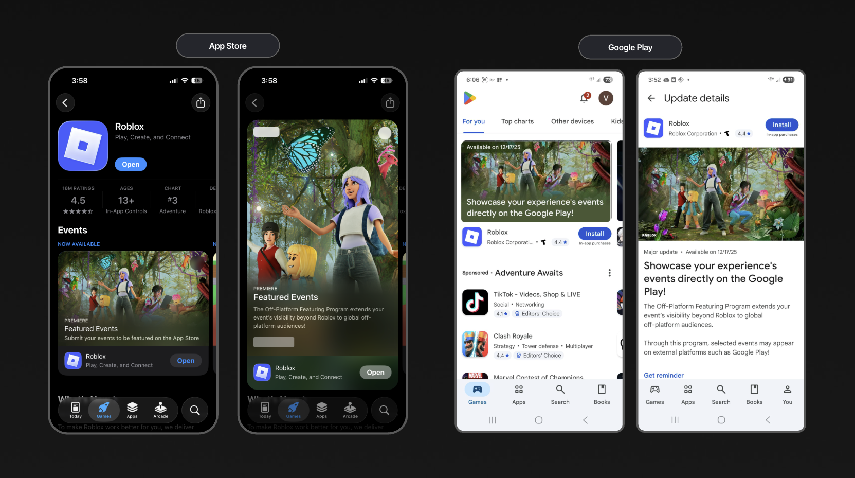 Examples of how your event might look off-platform.