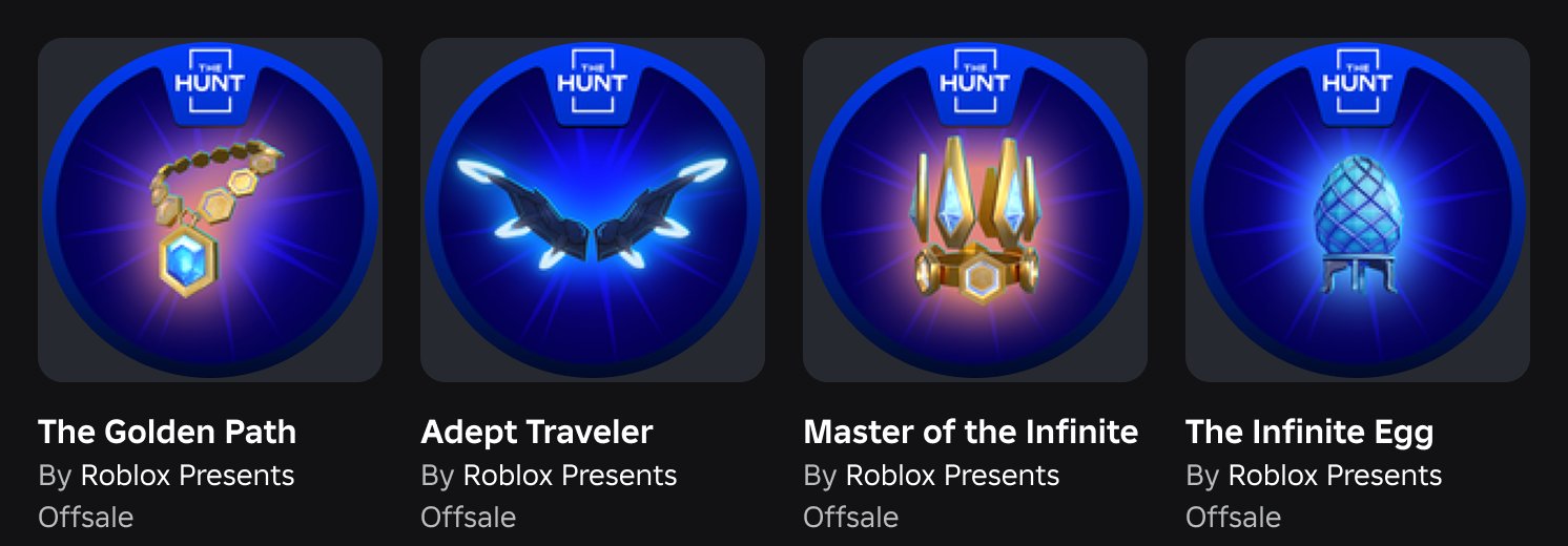 Example badges in a player's inventory