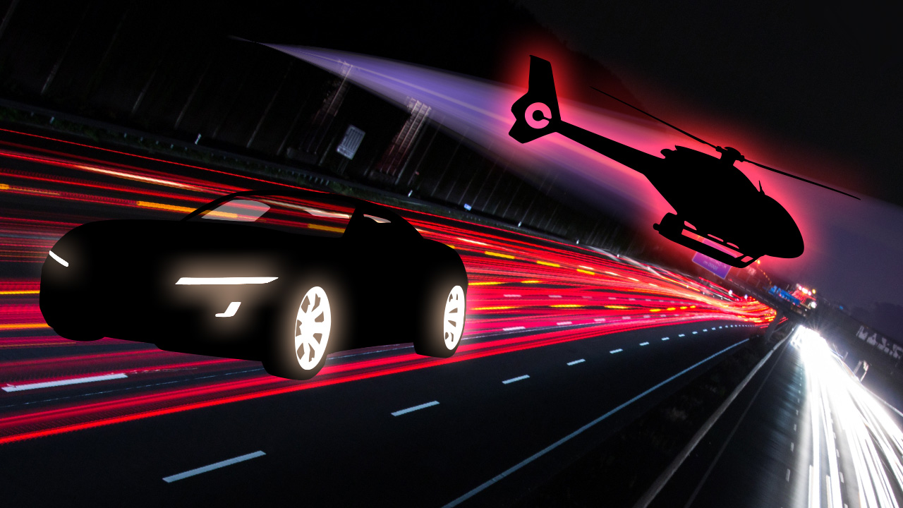 Thumbnail portraying a high-action urban racing game