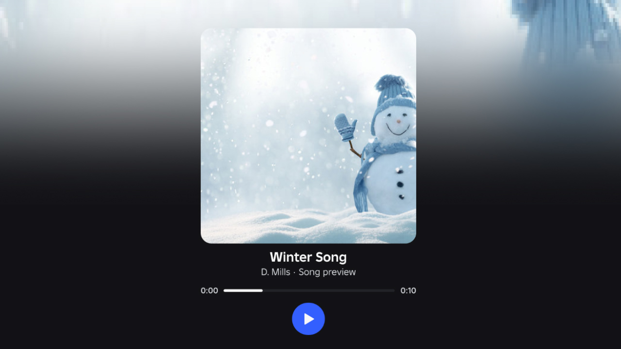 Song preview page linked from a game's details page
