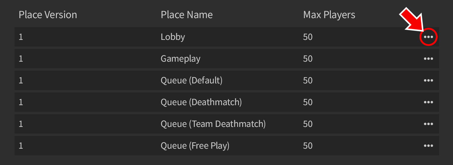 Edit Place Settings