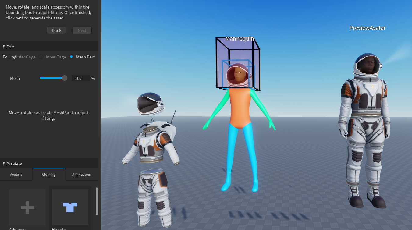 Adjusting Layered Clothing Helmet with Accessory Fitting Tool
