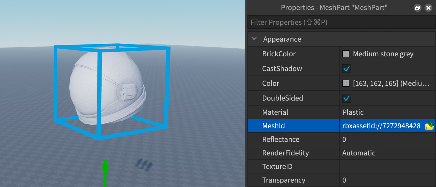 Importing Helmet Mesh