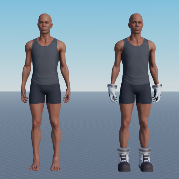 Comparison After Replacing Feet and Hands