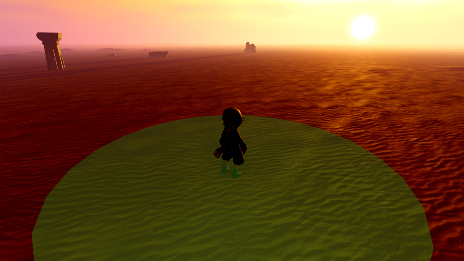 Simulation radius around player character with server authority running