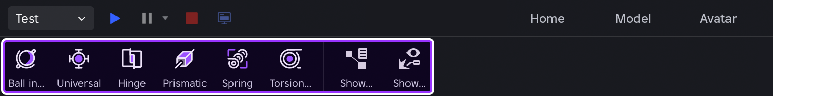 Custom tab populated with tools.