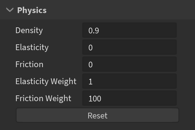 Custom physical properties in Material Manager inspector pane