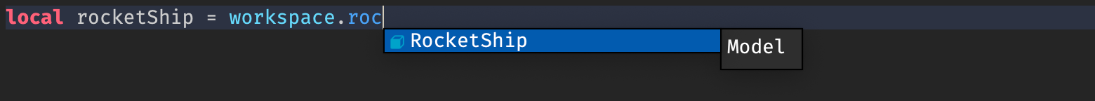 Autocomplete showing suggestions based on the game's data model