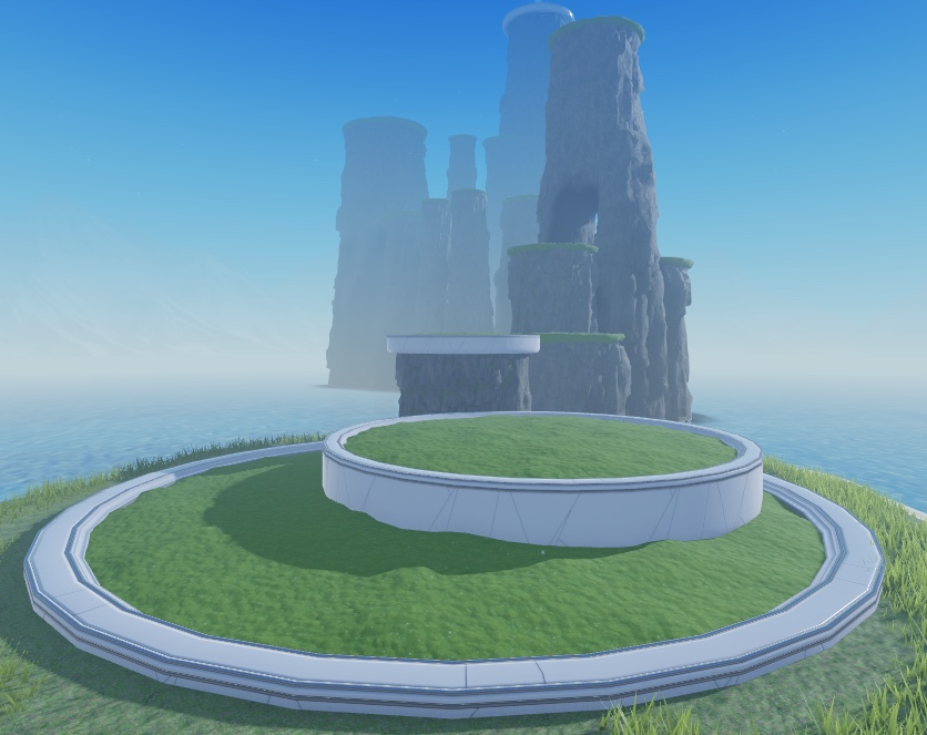 The sample Island Jump game's final geometry.