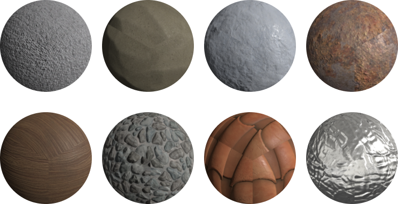 Two rows of optional materials.