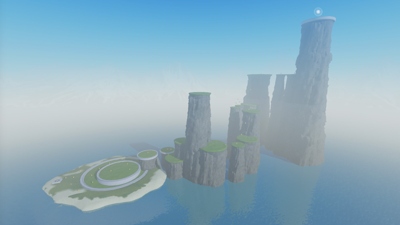 A version of the sample Island Jump game with polished geometry.