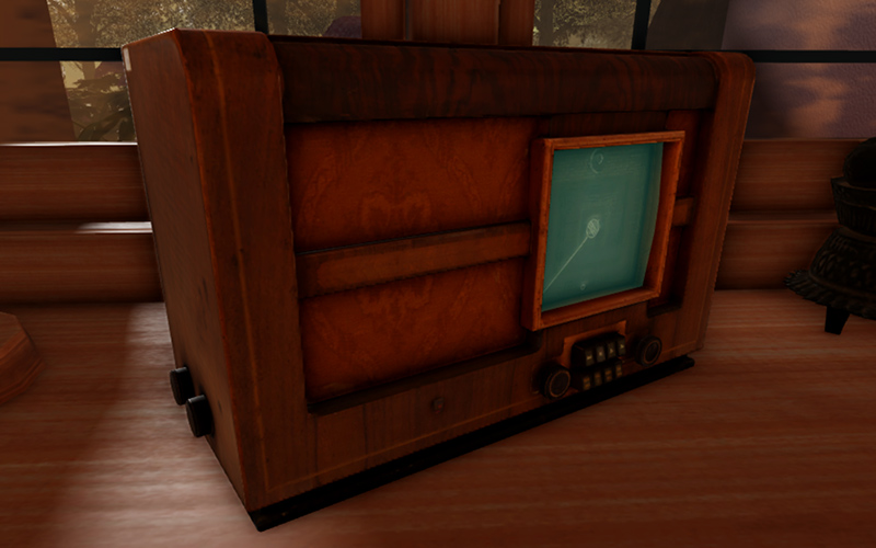 A closeup view of the radio illuminated with Soft lighting style.