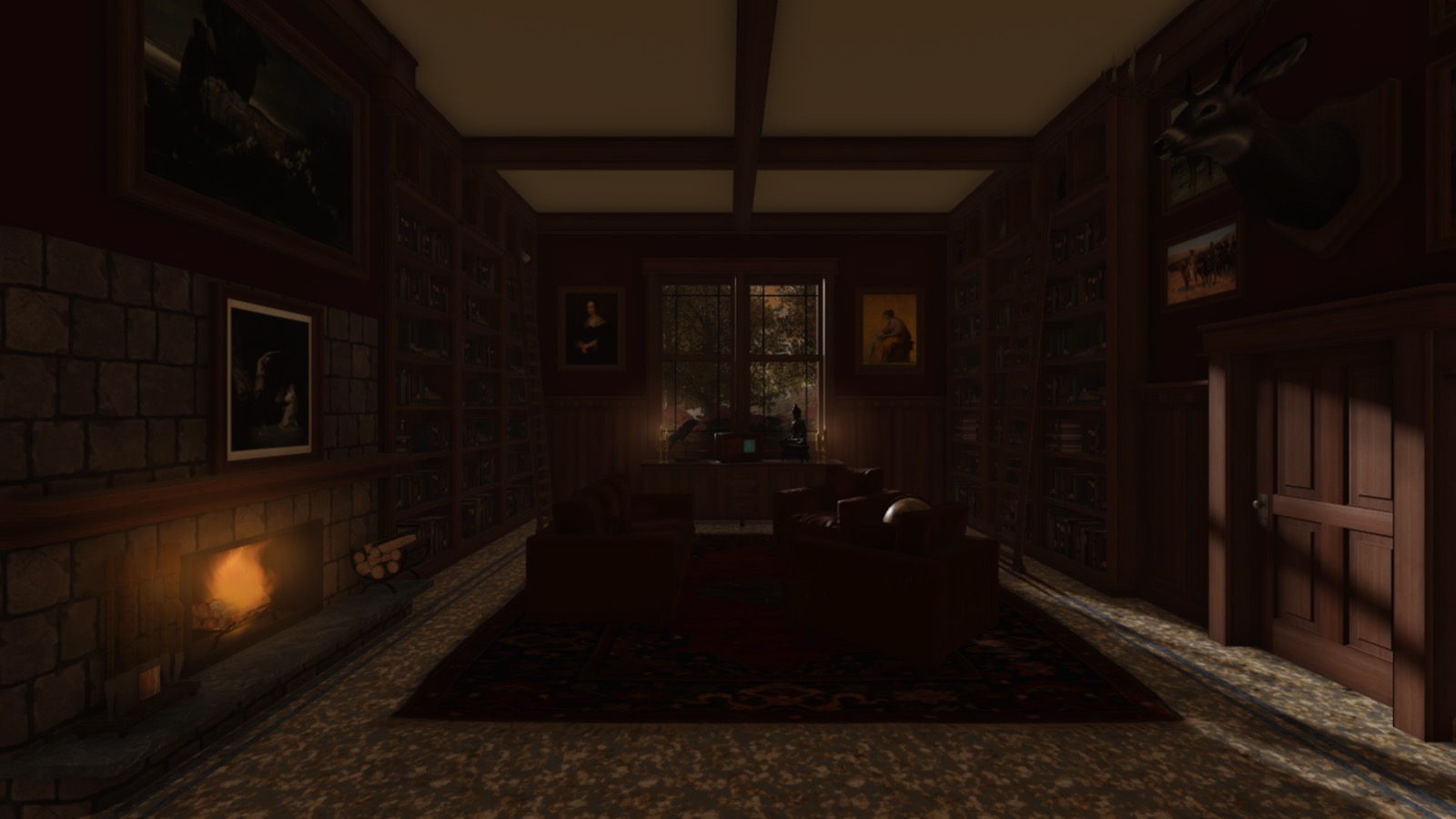 A full view of the cabin with the new skybox.
