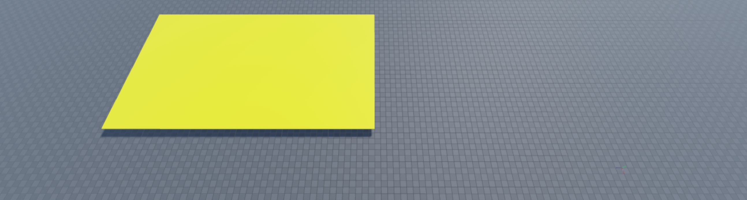 An angled top-down view of the left-side of the main floor greybox geometry highlighted in yellow.