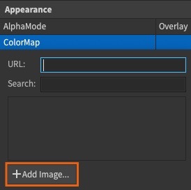 The ColorMap pop-up with the Add Image button highlighted.