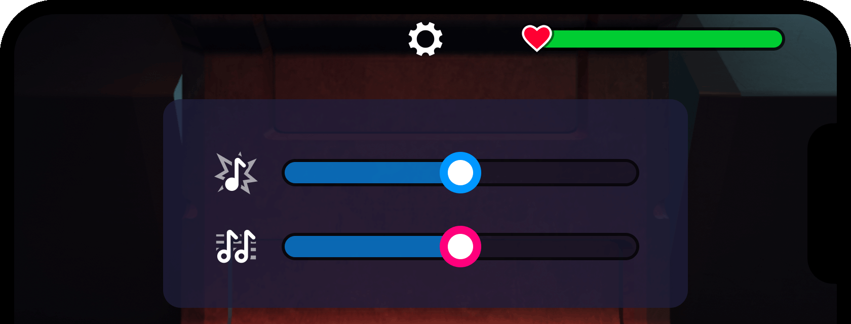 BackgroundVolumeSlider with modified icon image.