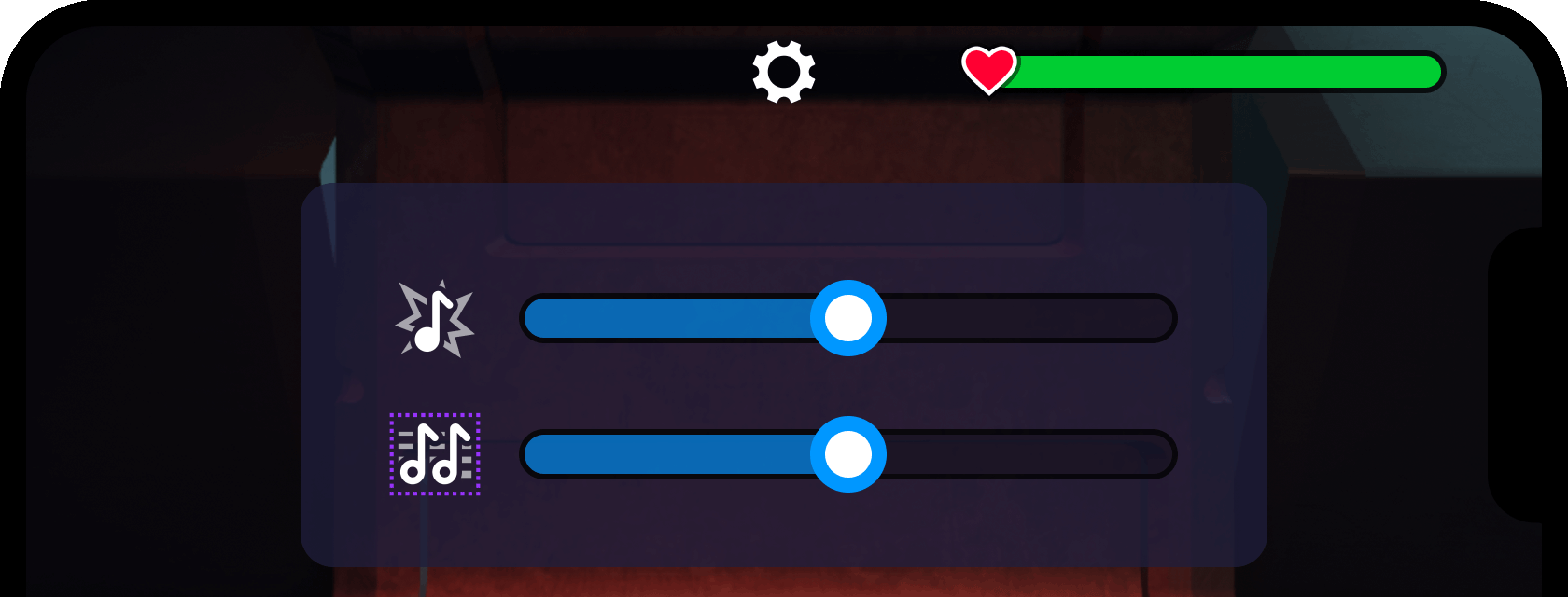 BackgroundVolumeSlider with modified icon image.