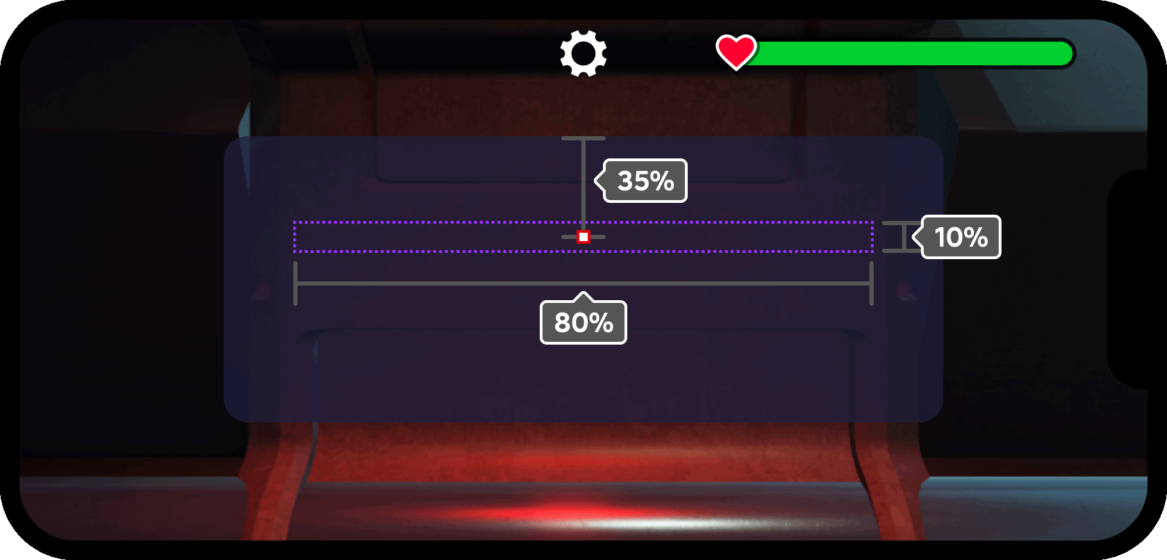 Empty frame inserted to contain slider elements.