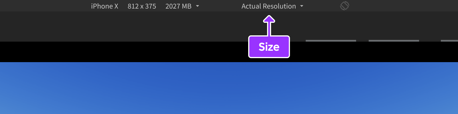 Device Emulator settings options indicated at top of viewport window.