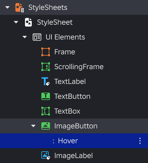 Resulting state rule in the Style Editor.