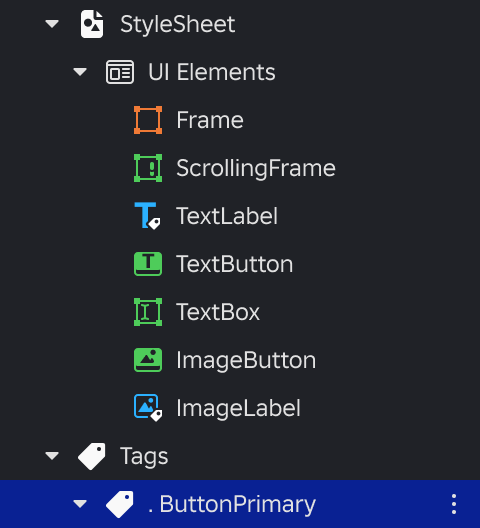 Tag rule renamed in the Style Editor.