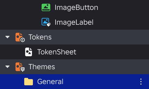 New themes folder created in the Style Editor.